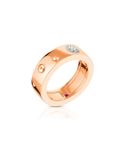 Roberto Coin Pois Moi Luna 18k Rose/white Gold Diamond Ring