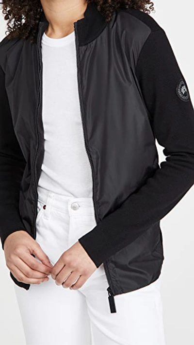 Canada Goose Windbridge Zip-up Nylon Sweatshirt In Black