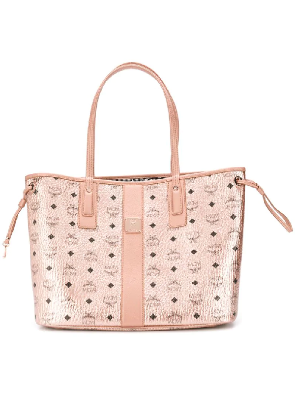 rose gold mcm tote