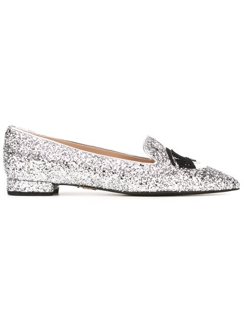 Chiara Ferragni Loafers In Silver | ModeSens