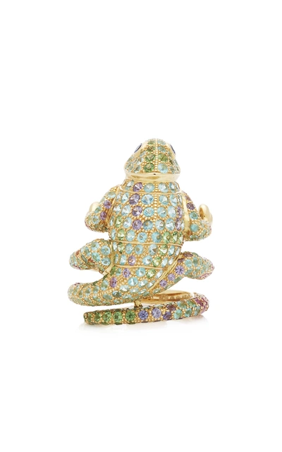 Boucheron Masy The Chameleon Yellow Gold Ring In Multi