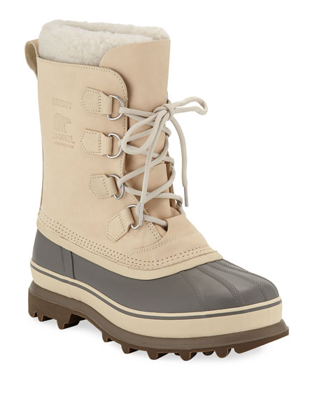 Sorel Men's Caribou Faux Sherpa-Lined All Weather Waterproof Duck Boots ...