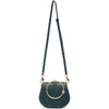 Chloé Chloe Small Nile Bracelet Bag Calfskin & Suede In Blue