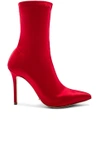 Tony Bianco Davis Boot In Red Satin Stretch