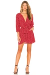Free People Clara Floral Tie-waist Tunic In Red