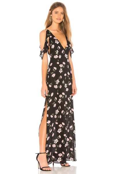 About Us Mary Maxi Dress In Black Multi