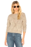 Majorelle Cable Knit Sweater In Grey.