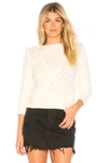 Majorelle Cable Knit Sweater In Cream