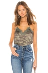 Cami Nyc The Racer Charmeuse Cami In Army