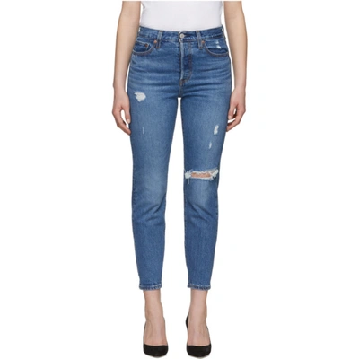 Levi's Wedgie Icon Fit Ripped High Waist Ankle Jeans In Higher Love