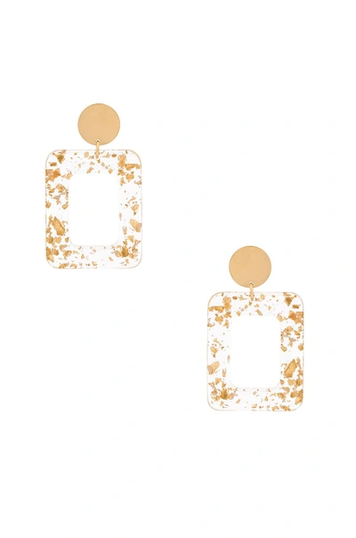 Amber Sceats Milan Earrings In Metallic Gold.