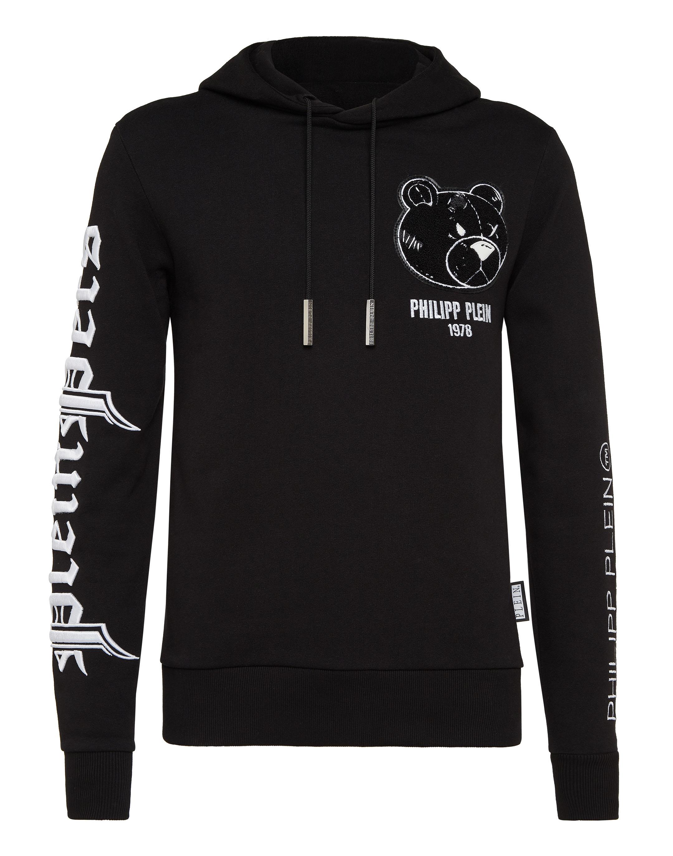 Philipp Plein Hoodie Sweatshirt Teddy Bear In Black | ModeSens