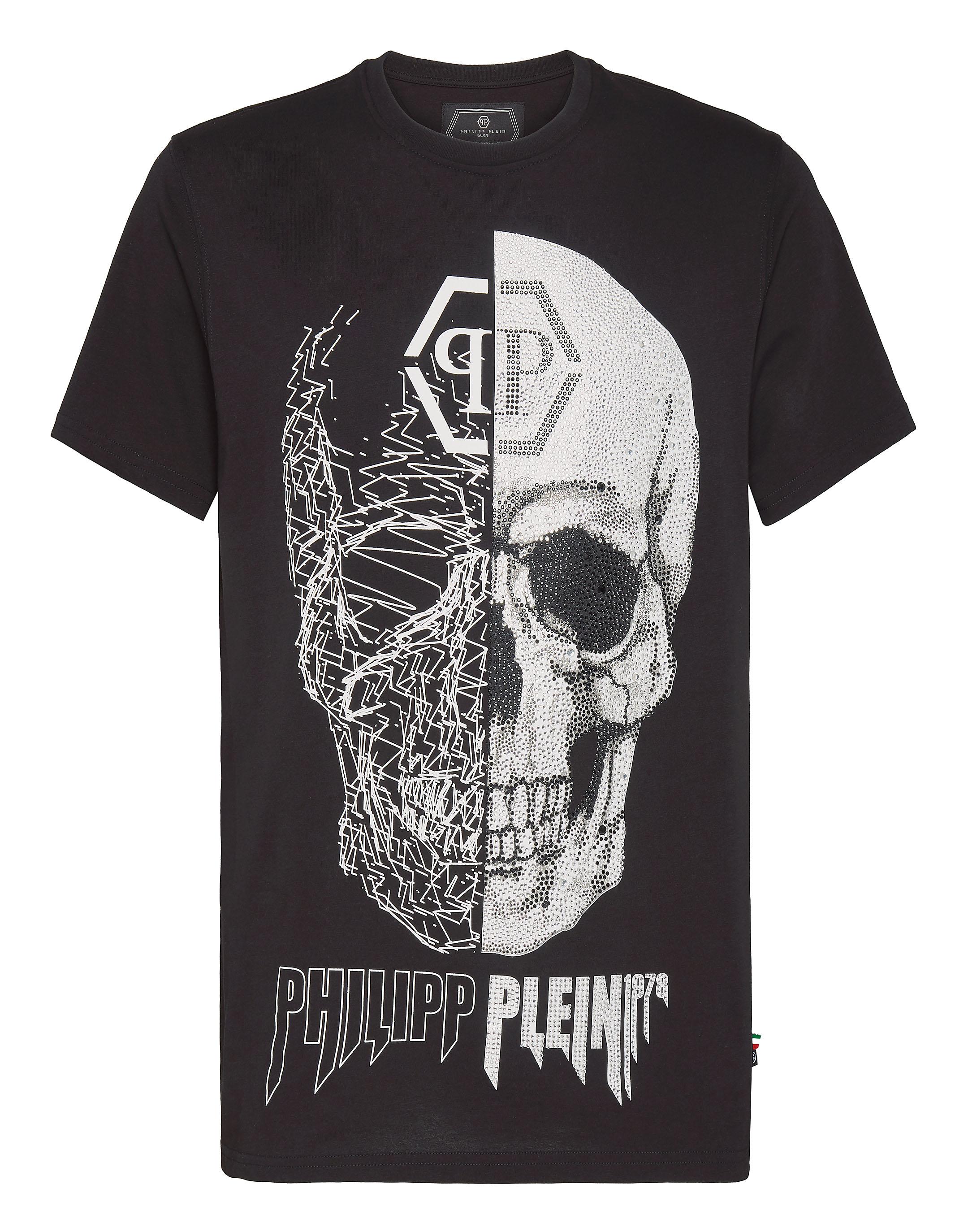 Philipp Plein T-shirt Platinum Cut Round Neck Skull In Black | ModeSens