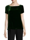 Eileen Fisher Velvet Tee In Black