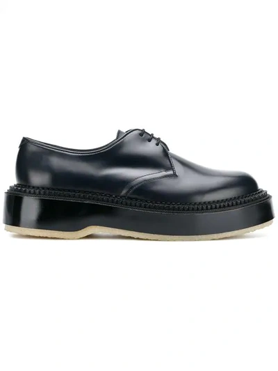 Undercover Platform Oxford Shoes In Blue