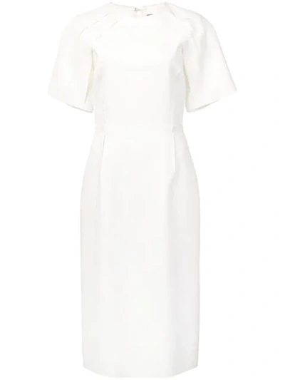 Jason Wu Fitted Shortsleeved Dress In White