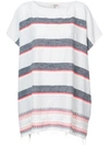 Lemlem Striped Oversized T-shirt In Grey