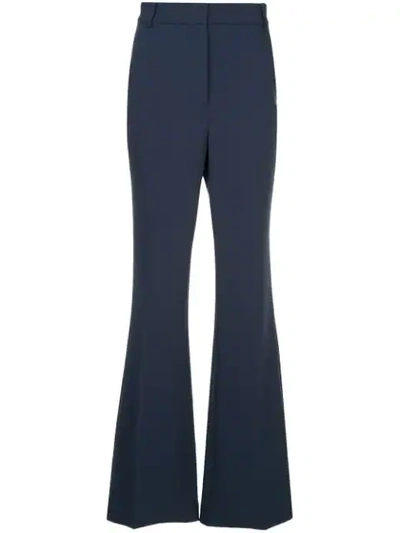 Rebecca Vallance Mimosa Stretch-crepe Bootcut Pants In Blue