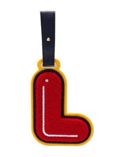Chaos Letter L Luggage Tag In Red