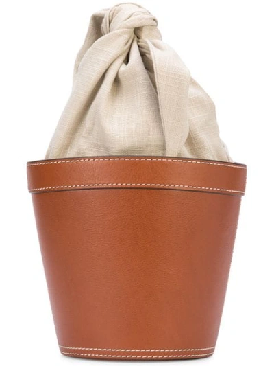 Staud Plant Pot Clutch Bag In Brown | ModeSens