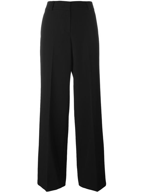 Dkny Wide-leg Tailored Trousers - Black | ModeSens