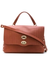 Zanellato Rectangular Tote Bag In Brown