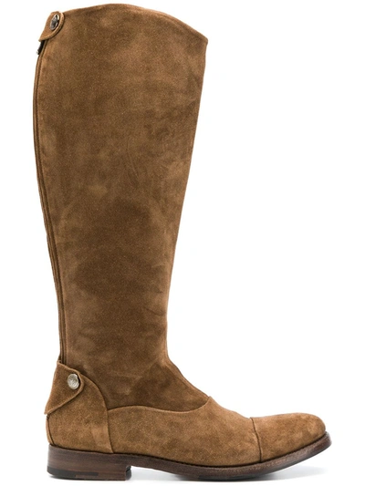 Alberto Fasciani Western Style Boots In Neutrals