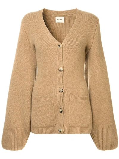 Khaite Lucy Cashmere Cardigan In Brown