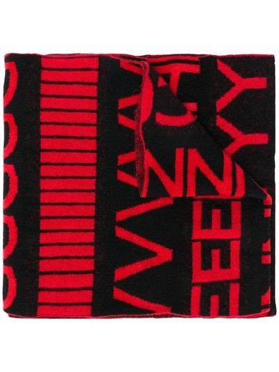 Givenchy Repeating Letters Scarf In Black
