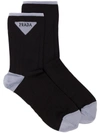 Prada Logo Socks - Black