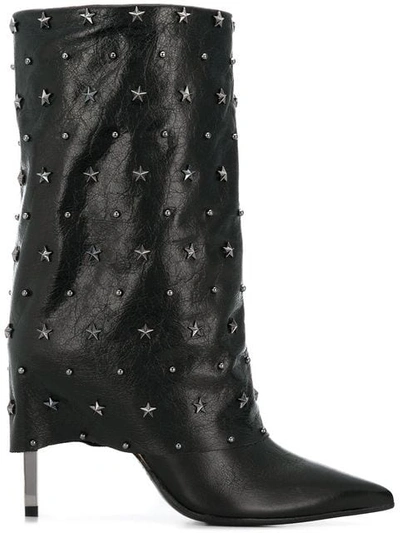 Balmain Mid-calf Boots In Black