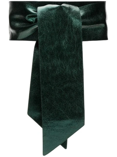 Orciani Wrap Tie Belt In Green