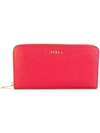 Furla All Around Zip Wallet In Red