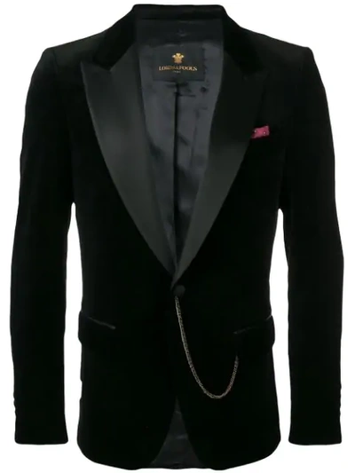 Lords And Fools Velvet Tuxedo Blazer - Black