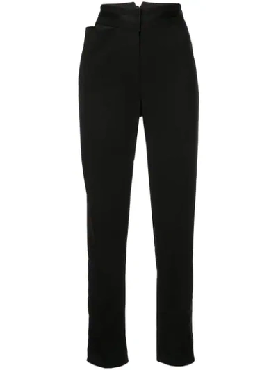 Valery Kovalska Tapered High Waisted Trousers In Black