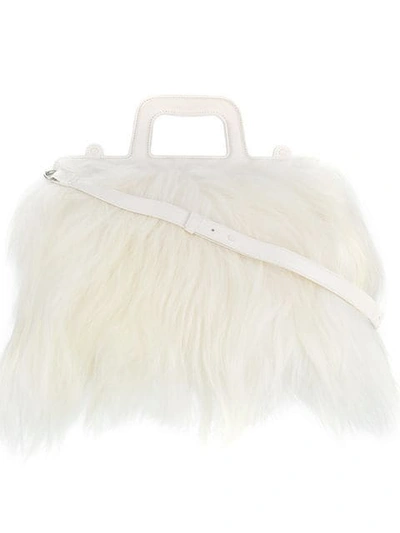 Maison Margiela Fur Doctor Tote Bag In White