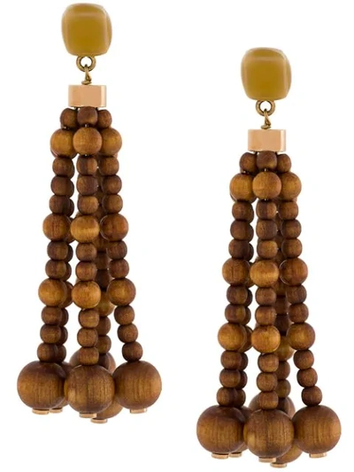 Jacquemus Ball Earrings In Brown