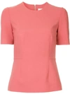Dion Lee Short Sleeve Fitted Top In Pink