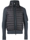 Moncler Hooded Puffer Jacket In Grey