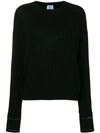 Prada Cashmere Ribbed Sweater - Black