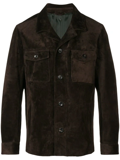 Ajmone Double Pocket Shirt Jacket - Brown