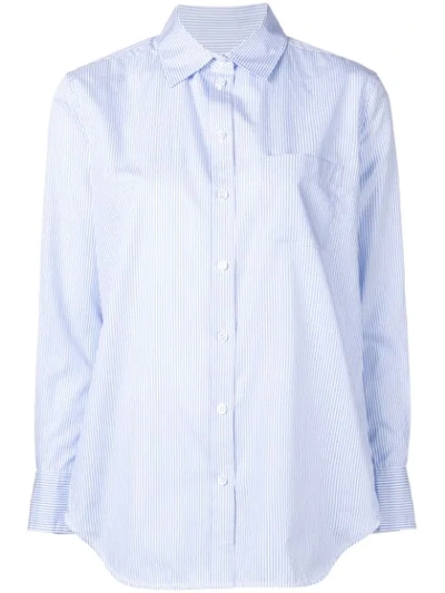 Equipment Pinstripe Shirt In Blue