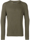 Roberto Collina Long-sleeve Fitted Sweater - Green
