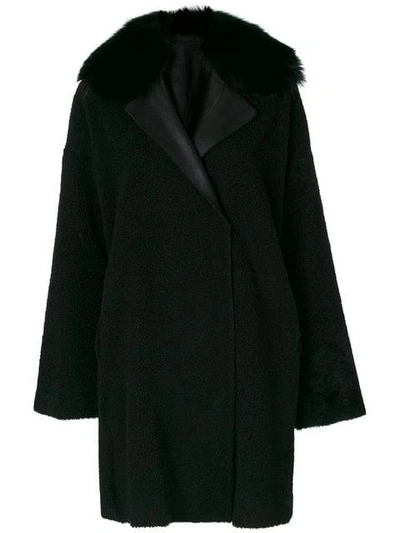 Guy Laroche Oversized Coat In Black