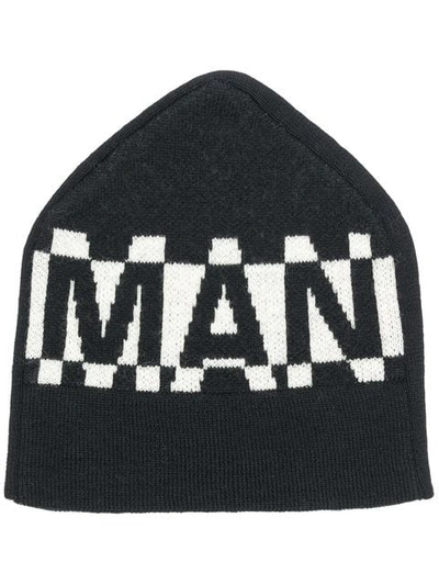 Junya Watanabe Man Knitted Beanie In Black