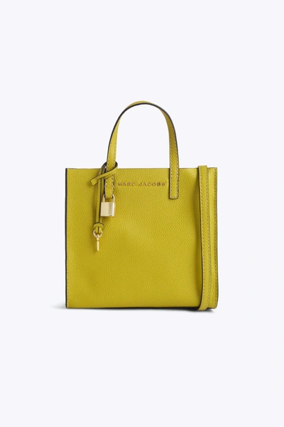 Marc Jacobs The Grind Mini Colorblock Leather Tote - Green In Yellow