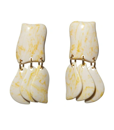 Lele Sadoughi Iris Petal Drop Earrings In Bone