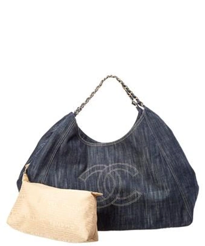 Chanel Limited Edition Blue Denim Xl Coco Cabas Bag | ModeSens
