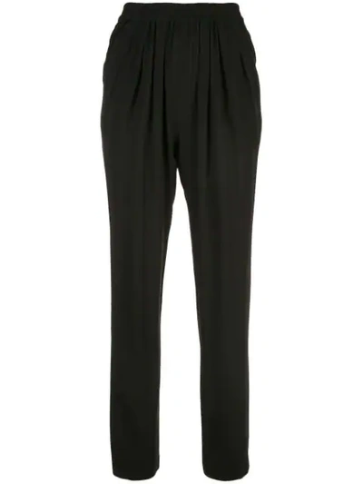 Michael Kors Silk-georgette Jogger Pants In Black