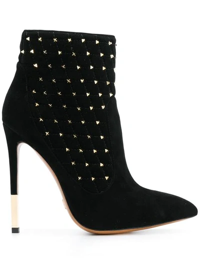 Gianni Renzi Studded Ankle Boots In Black